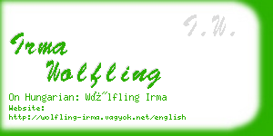 irma wolfling business card